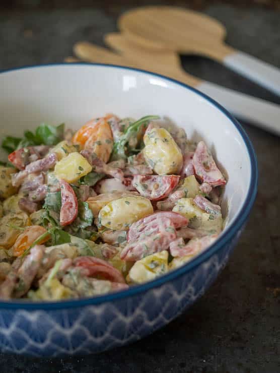 Krieltjessalade met spekjes | Foodaholic.nl