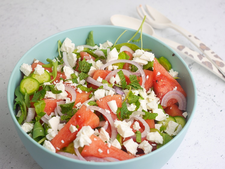 watermeloen feta salade | Foodaholic.nl