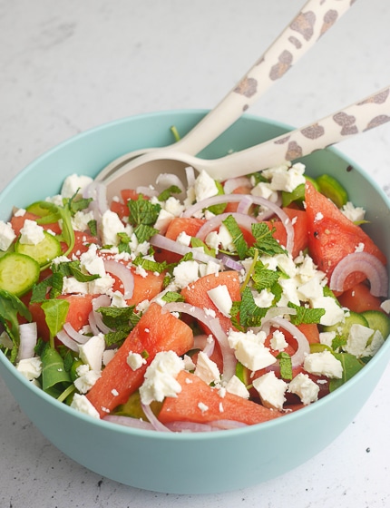 Watermeloen feta salade | Foodaholic.nl