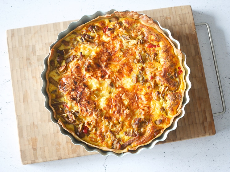 Quiche met shoarma | Foodaholic.nl