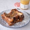 Wentelteefjes van rozijnenbrood met lemoncurd en mascarpone | Foodaholic.nl