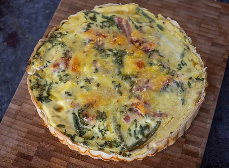 Quiche met haricot verts en spek | Foodaholic.nl