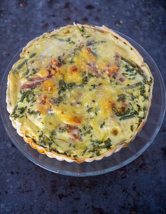 Quiche met haricot verts en spek | Foodaholic.nl