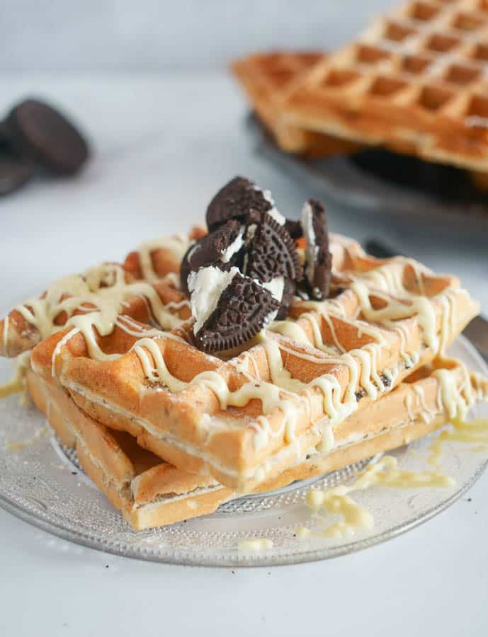 Oreo wafels met witte chocolade | Foodaholic.nl