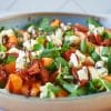 Salade met blauwe kaas, krokante chorizo en meloen